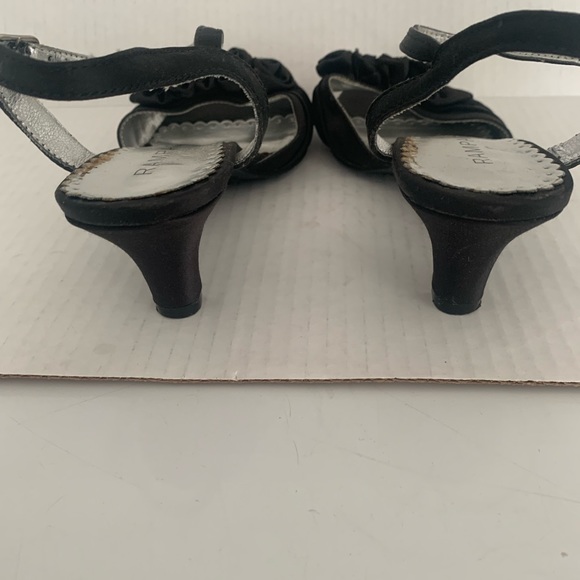 Rampage women’s black satin kitten heels size 6 - Picture 2 of 8